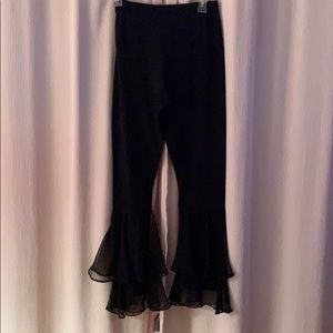Black Bell Bottom High Fashion Pants